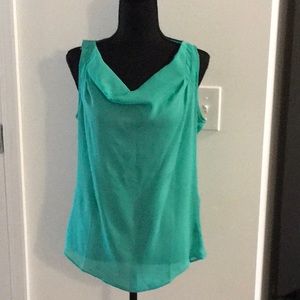 Green Worthington cowl neck blouse